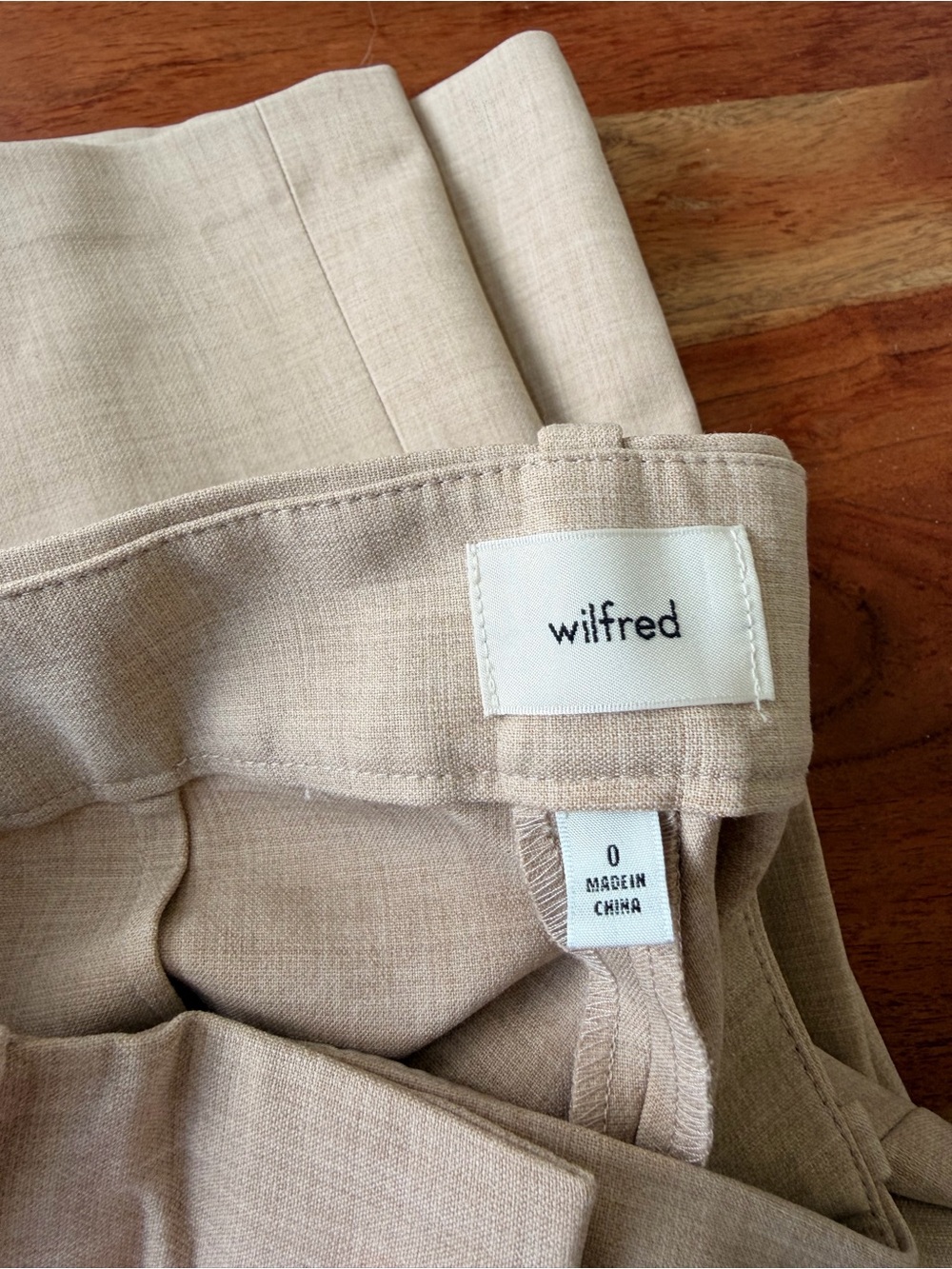 Aritzia Wilfred High Rise Flare Beige Cabaret Pants - Picture 3 of 5